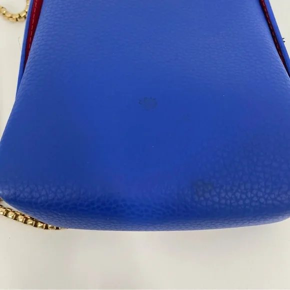 Women’s Royal Blue Teddy Bear Bag with Gold Chain - Picture 3 of 7